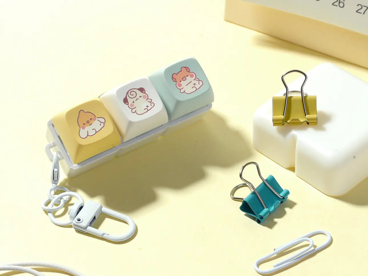 3-Keycap Keychain