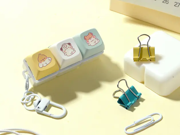 3-Keycap Keychain