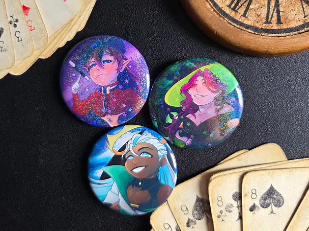Character Button Pins