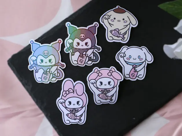 Maneki Neko Sanrio Sticker