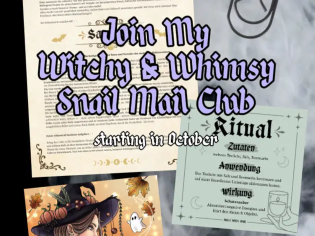 Tritt meinem Snail Mail Club bei!
